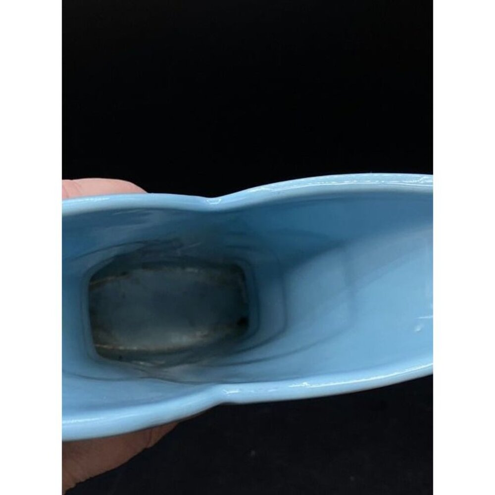 Vintage Baby Blue Abingdon 512 Art Deco Vase Swirl 7” - Picture 5 of 8